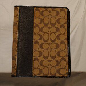 COACH BROWN TABLET COVER FITS 9 1/2IN X 7 1/2IN TABLETS